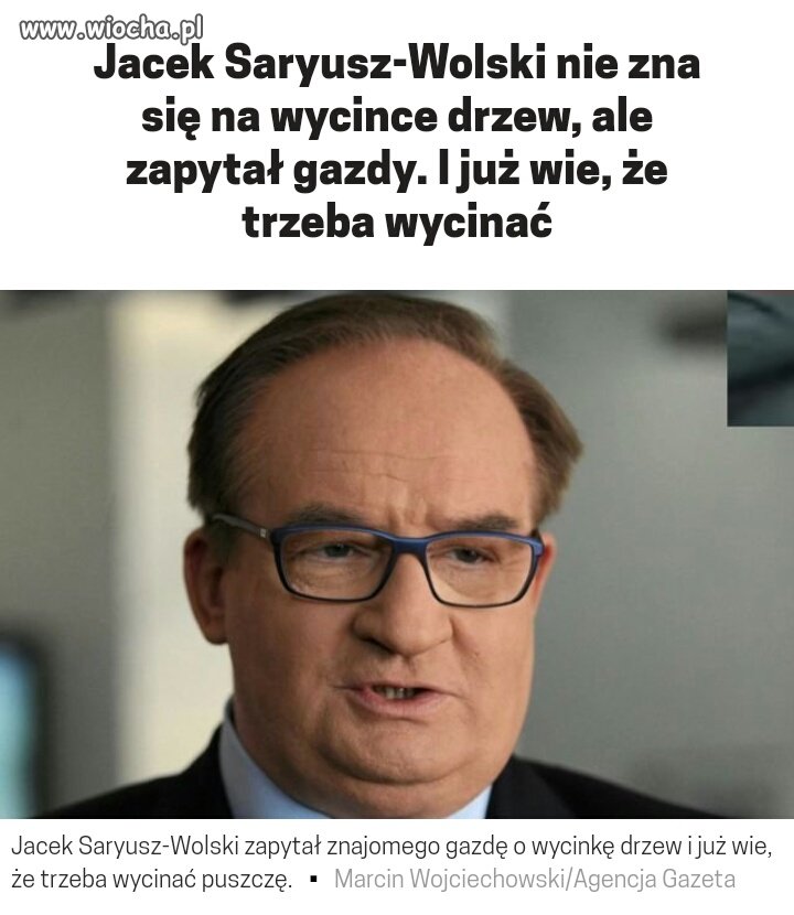Jacek już wie, że trzeba wycinać puszczę 
