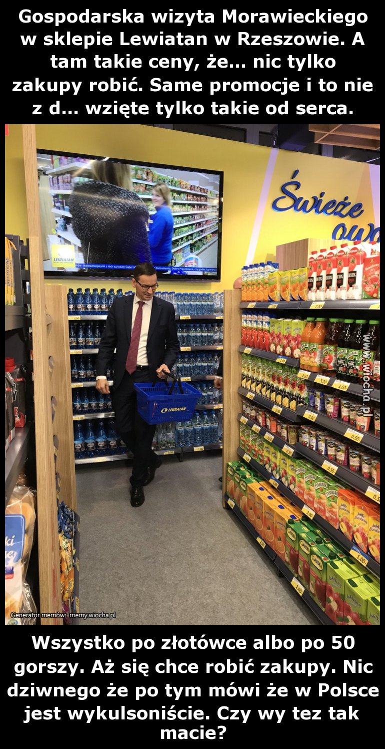 O tym jak premier Morawiecki doświadcza owoców sukcesu
