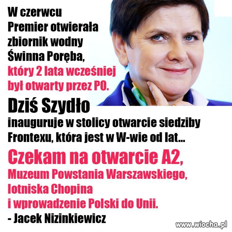 Niebawem P. premier ma otworzyć PKiN