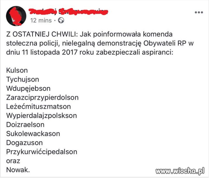 Gość dostał bana na fejsie za ten wpis...