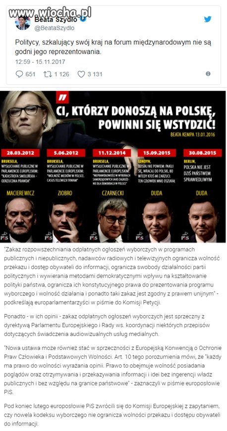 W temacie zagranicy to właśnie waszczu wylicza