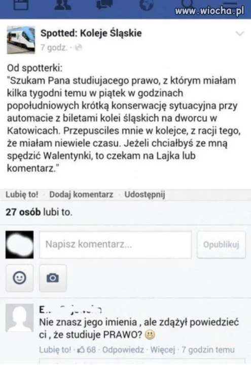 Pewnie jest też weganinem