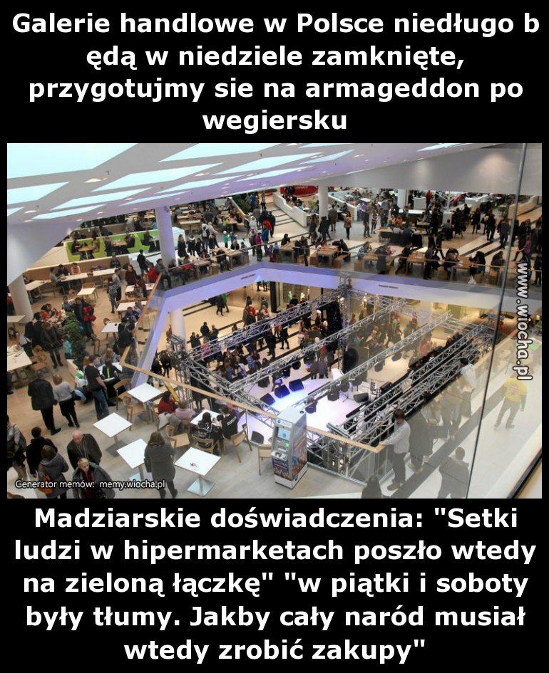 Galerie handlowe w Polsce niedługo będą w