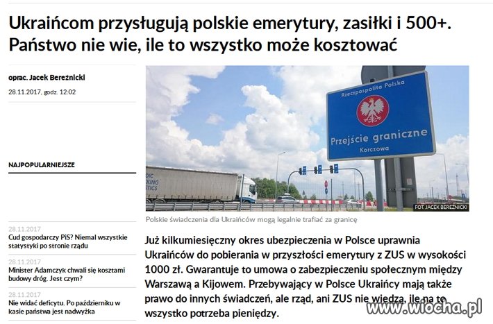 1000+ dla  Ukraińca