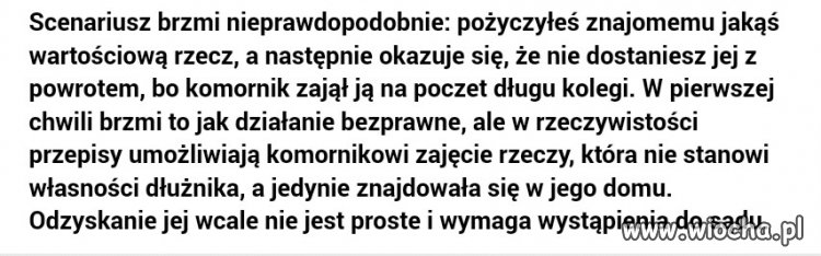 Pożyczyłeś coś komuś co ma długi?
