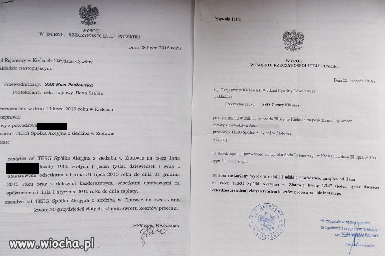 Oceńcie to Wieś Sądowa czy, dbanie o interes firmy