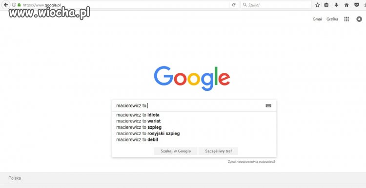Jak google widzą macierewicza?