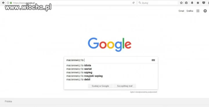 Jak google widzą macierewicza?