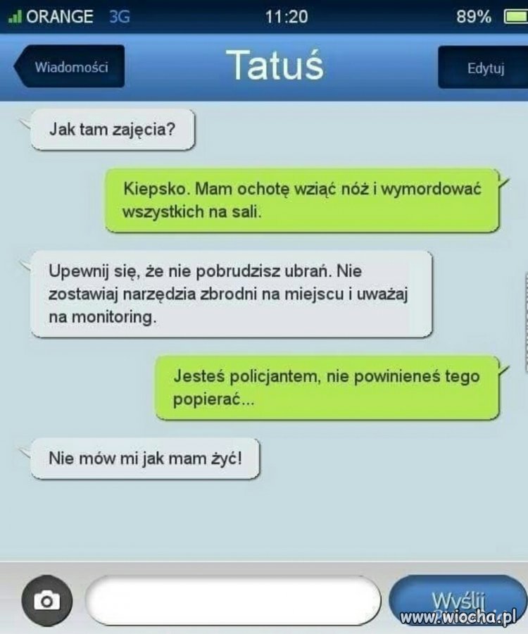 Tatuś, mistrz riposty
