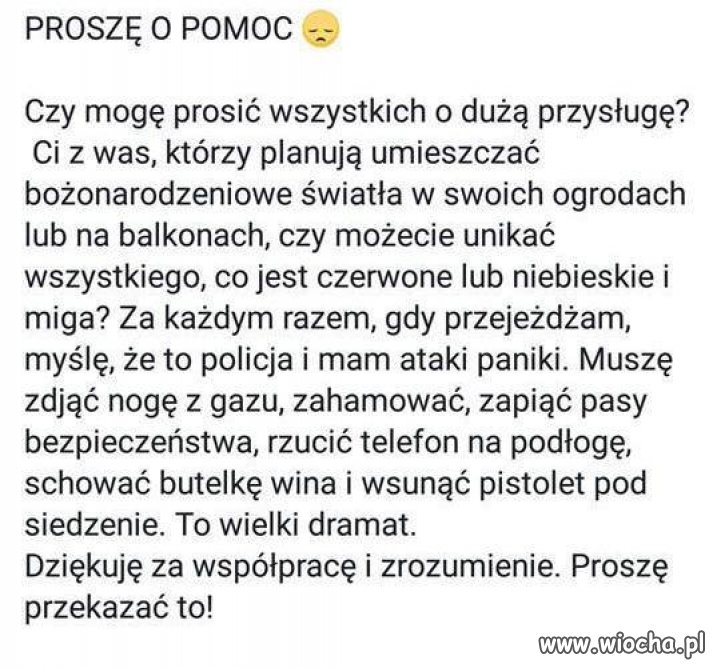 Taki apel znalazłem na FB