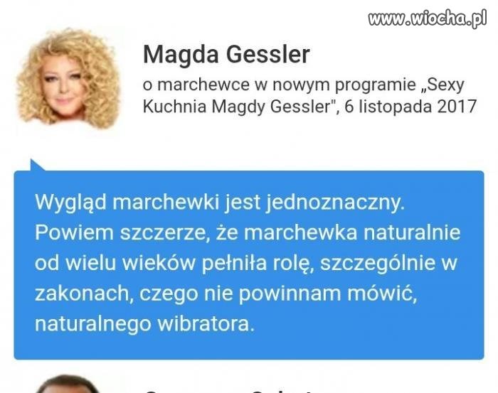 A marchewkę poleca Magda Gessler 