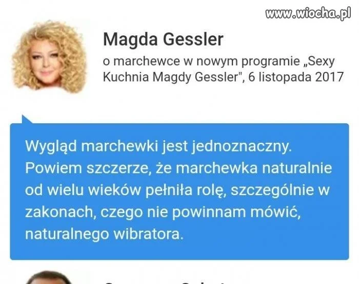 A marchewkę poleca Magda Gessler 