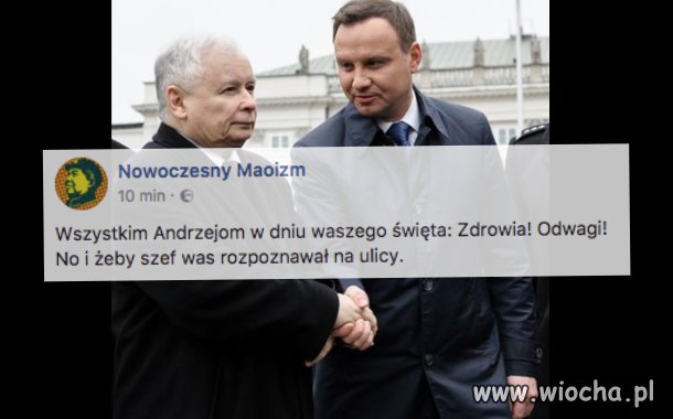 Najlepsze życzenia dla wszystkich Andrzejów