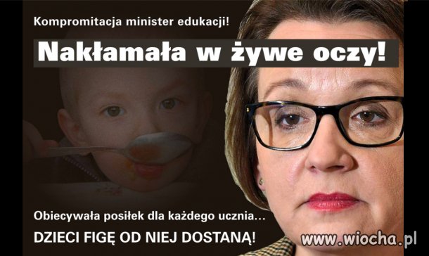Kompromitacja minister edukacji   