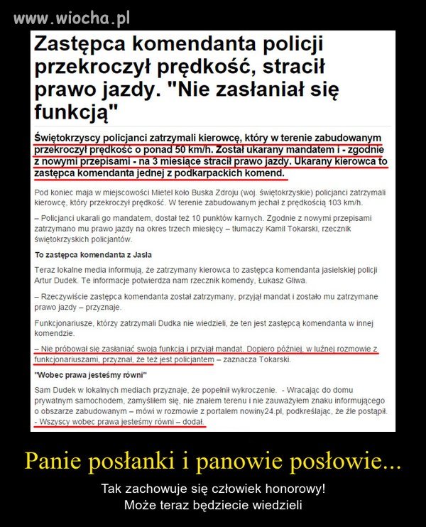 No właśnie, tak postępuje człowiek honoru