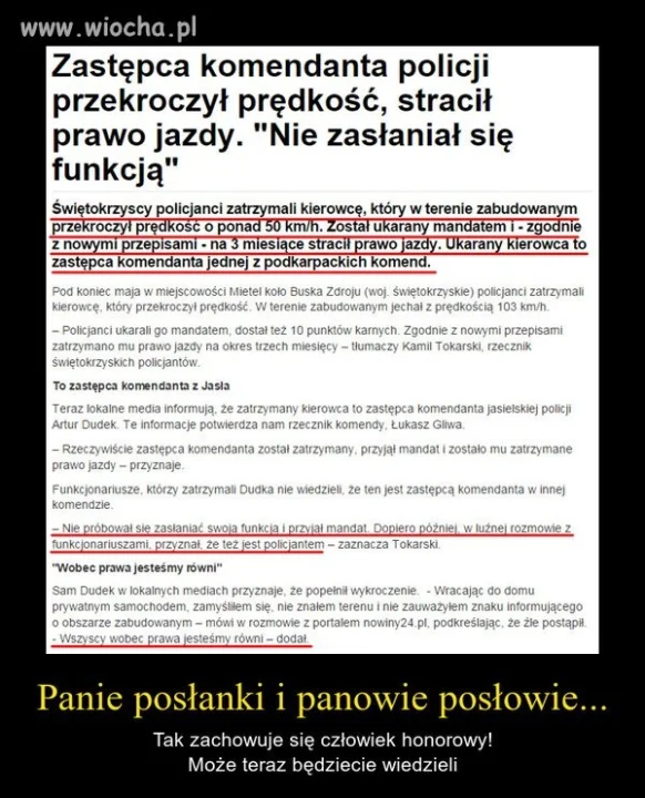 No właśnie, tak postępuje człowiek honoru