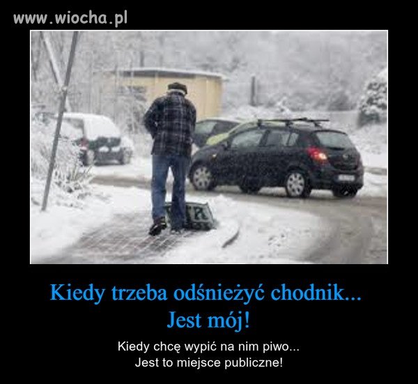 Kiedy trzeba odśnieżyć chodnik...
