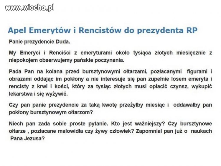 Przed wyborami to i może by wysłuchali.