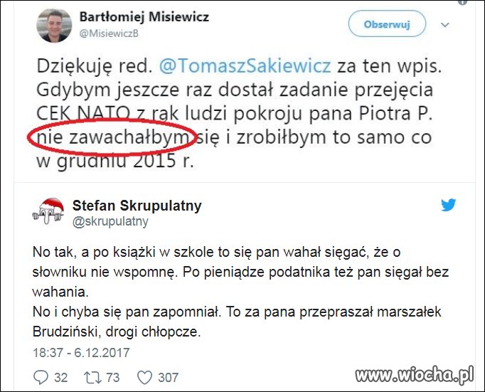 Wydaje się że panu już podziękowano