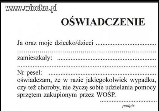 Proste rozwiązanie dla przeciwników WOŚP