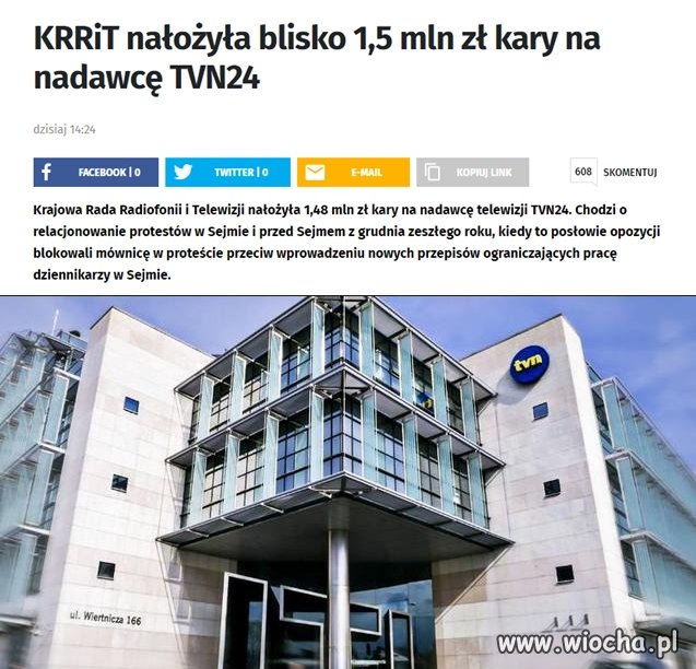 Stacja karę za to dostała