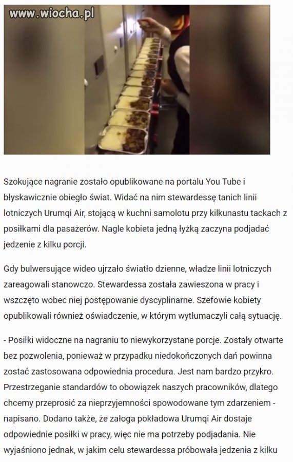 Może po prostu była głodna i nie była sobą