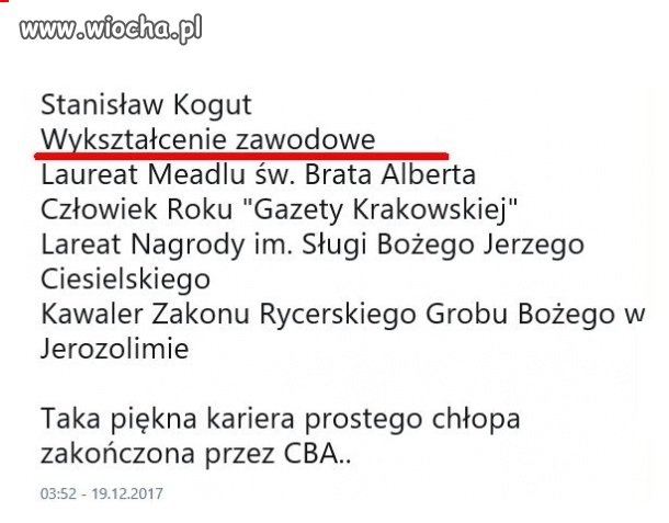 Taka piękna kariera.
