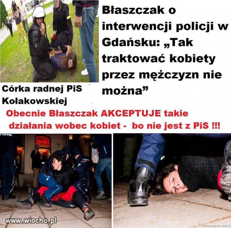 Hipokryzja Plaszczaka 