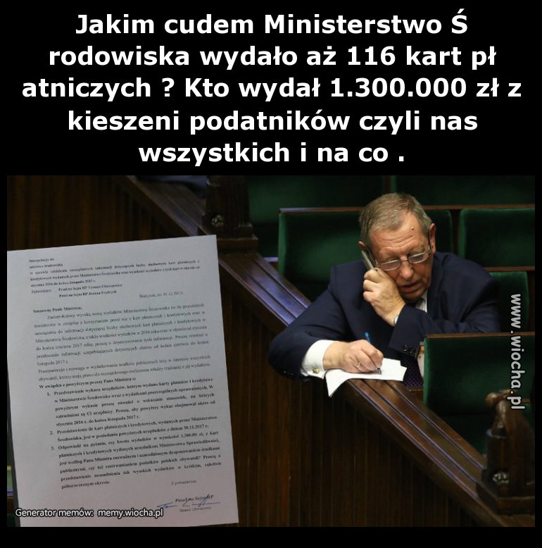 Jakim cudem Ministerstwo Środowiska wydało aż 116