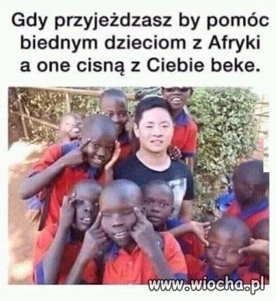 Murzyni pierwszy raz widzą żółtka