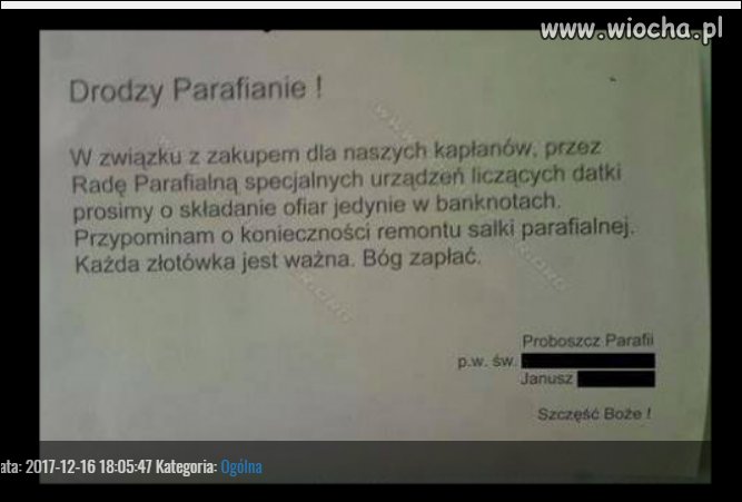 Ogłoszenie parafialne