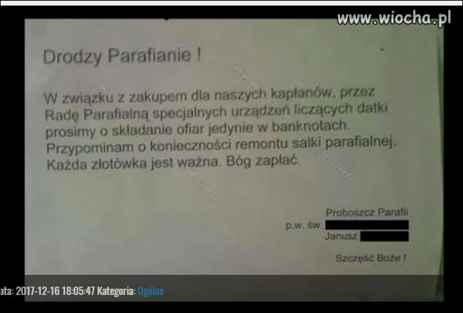 Ogłoszenie parafialne