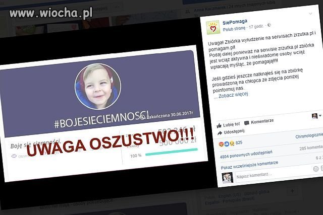 Oszust zbierał pieniądze na "chorego Antka"