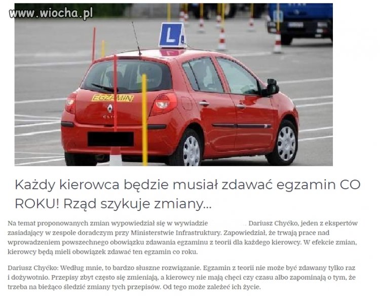 Ciekawe o jakie zmiany przepisów mu chodzi