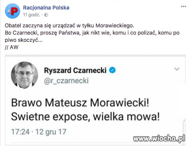 Obatel zaczyna się urządzać w tyłku Morawieckiego.