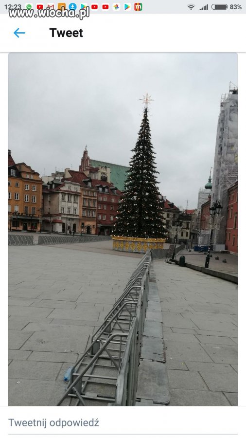 10.12.2017. Areszt choinki w Warszawie