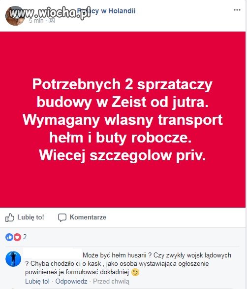 Ciekawy kometarz z fb 