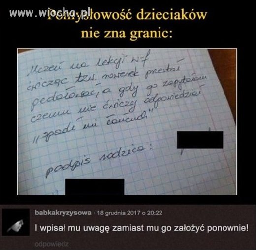 Pomysły dzieciaków - kłopoty rodziców.