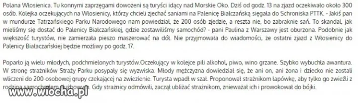 Wiocha w Tatrach