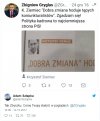 Po przejściu z PO do PIS.Wygląda to jak uciekający