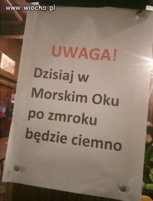 Będzie ciemno.