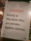 Będzie ciemno.