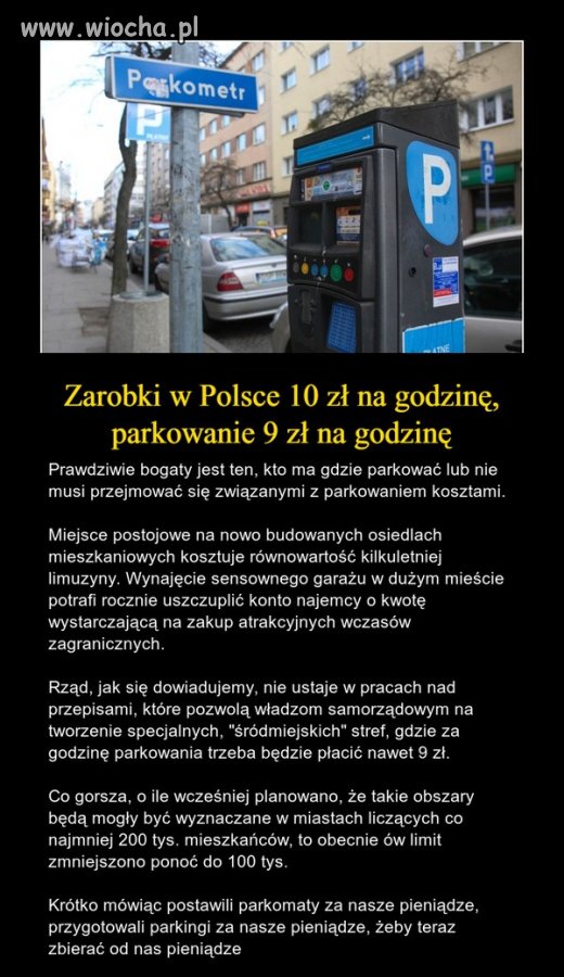 9zł za godzinę postoju.