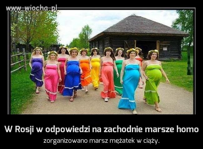 W Rosji w odpowiedzi na zachodnie marsze homo