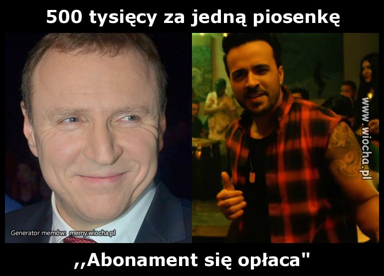 500 tysięcy za jedną piosenkę