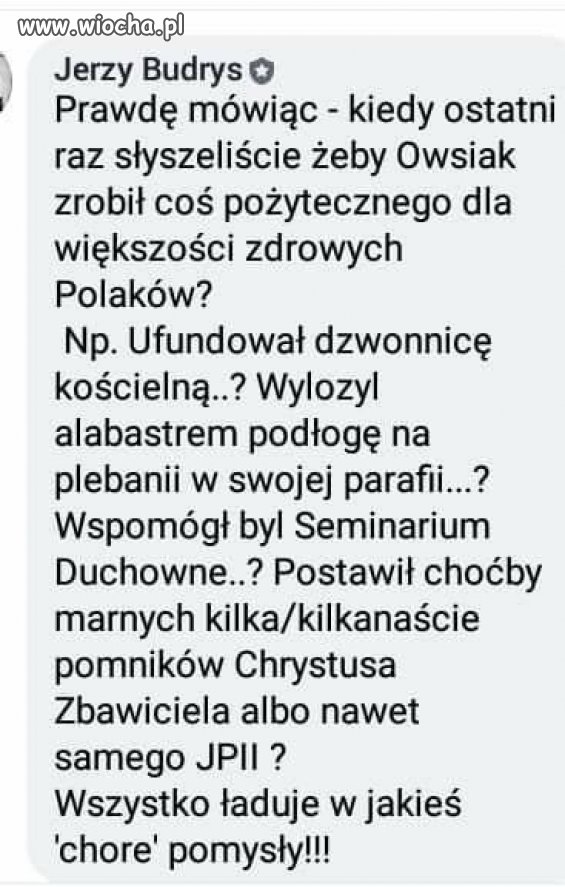 Więc jak tu nie szkalować Owsiaka...