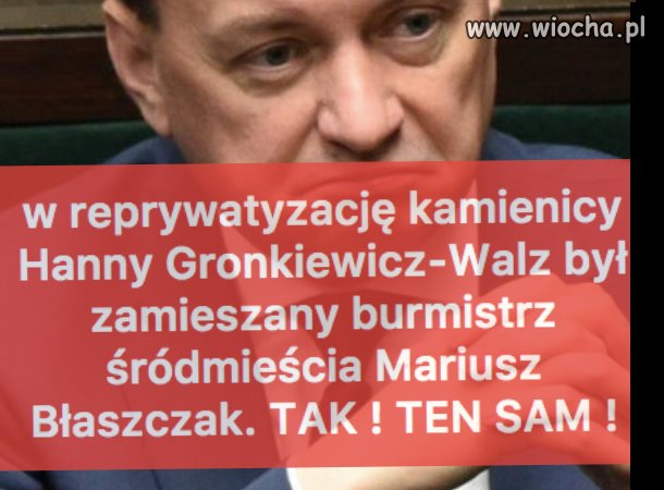 W reprywatyzację HGW był zamieszany... Błaszczak...