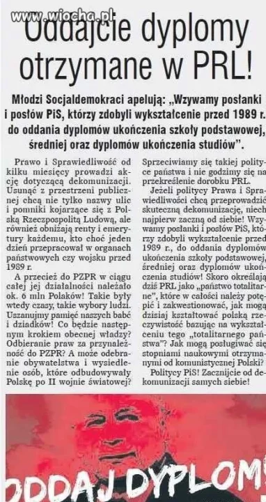 PISMACY OCZEKUJEMY DOWODU PRAWOŚCI
