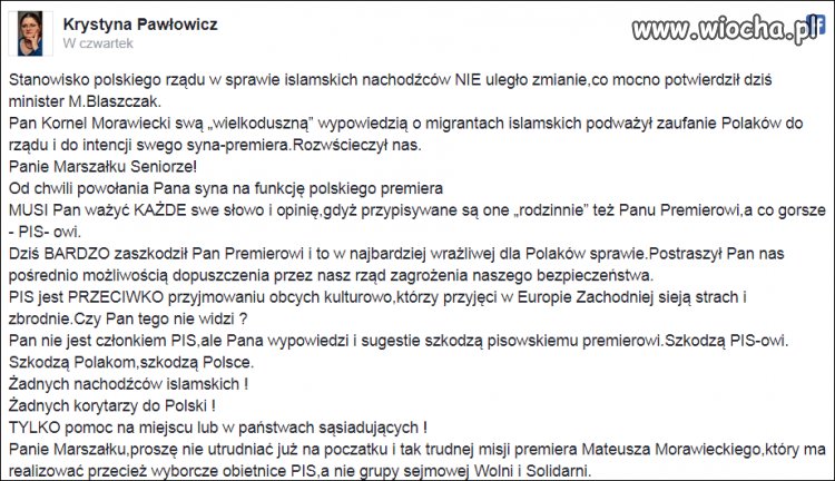 "prof." Pawłowicz ustawia K.Morawieckiego