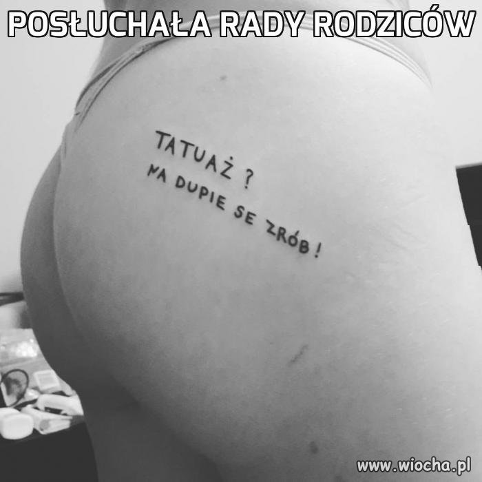 Posłuchała rady rodziców